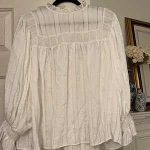 Zara blouse white , nwt size medium